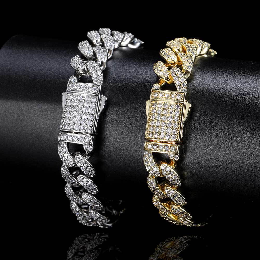 Luxury Hip Hop Gold Silver Bracelet