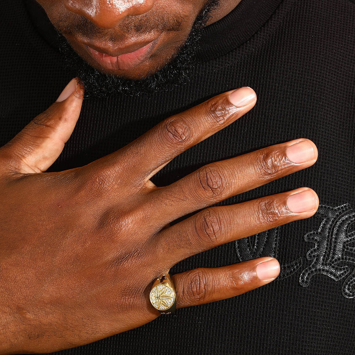 Maple Leaf design style Hip Hop Ring